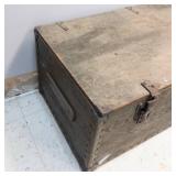 Belber Trunk & Bag Co 1942 Vintage Travel Trunk with Metal Hardware