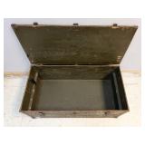 Belber Trunk & Bag Co 1942 Vintage Travel Trunk with Metal Hardware