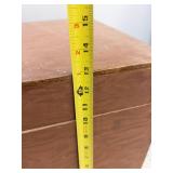 Vintage Wooden Storage Trunk - Metal Latch, Brown Finish