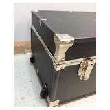 Black Flight Case with Aluminum Corner Protectors and Latches