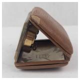 Vintage German Travel Clock in Leather Case - 7 Jewels