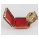 Seth Thomas Travel Alarm Clock - Red Leather Case, Germany