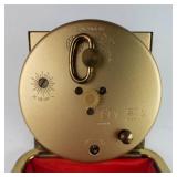 Seth Thomas Travel Alarm Clock - Red Leather Case, Germany
