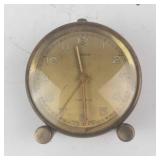 EMCA Swiss Made Vintage Alarm Clock 7 Jewels Brass Case