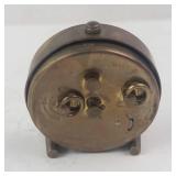 EMCA Swiss Made Vintage Alarm Clock 7 Jewels Brass Case