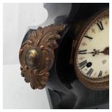 Ornate Carved Wood Crest with Bronze Accent Shell Motif - Antique Furniture Ornament