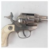 Hubley Cowboy Cap Gun - Vintage Colt SAA Style Toy Pistol w/ Ivory Grip