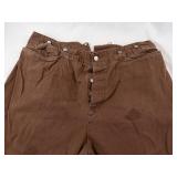 Brown Corduroy Pants - 5-Pocket Trousers, Button Fly