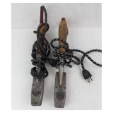 Vintage Electric Soldering Irons with Wood Handles (Lot of 2)