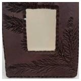 Handmade Iron Picture Frames - Fern Embossed (Lot of 2)