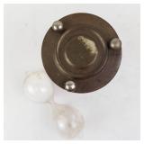 Beaded Black Velvet Evening Bag - Nail Buff - Geode Pen Holder - Hourglass (Brass Frame) (Lot of 4)