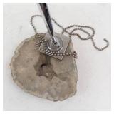 Beaded Black Velvet Evening Bag - Nail Buff - Geode Pen Holder - Hourglass (Brass Frame) (Lot of 4)