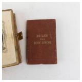 Antique Miniature Bible Set - 3 Booklets Including Rules for Holy Living