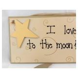 Moon & Star Wall Plaque - Includes Two Moon Frames