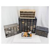 Unit Drawer Storage Cabinets with Clock Parts Drawers (set of 4)