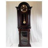 Bombay Company Grandfather Clock - Dark Walnut Finish, Brass Dial (2000).