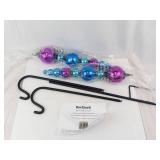 Plow & Hearth Two in One Finial Mercury Glass Garden Ornament - Totem or Shepherd Hook Display