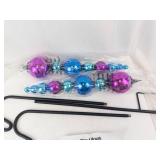 Plow & Hearth Two in One Finial Mercury Glass Garden Ornament - Totem or Shepherd Hook Display