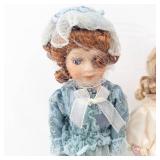 Vintage Porcelain Fashion Dolls - 4 in Lace Dresses (Lot of 4)