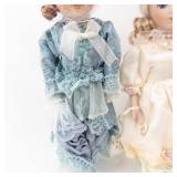 Vintage Porcelain Fashion Dolls - 4 in Lace Dresses (Lot of 4)