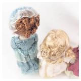 Vintage Porcelain Fashion Dolls - 4 in Lace Dresses (Lot of 4)