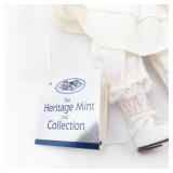 Heritage Mint Collection Porcelain Dolls - 3 Vintage Lace-Dress Dolls with Floral Gowns