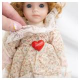 Heritage Mint Collection Porcelain Dolls - 3 Vintage Lace-Dress Dolls with Floral Gowns