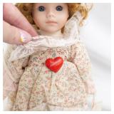 Heritage Mint Collection Porcelain Dolls - 3 Vintage Lace-Dress Dolls with Floral Gowns