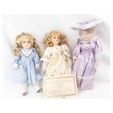 Heritage Signature Collection Porcelain Dolls (Lot of 3)