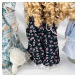 4 Vintage Porcelain Head Dolls - Floral Lace Dresses