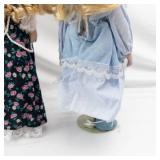 4 Vintage Porcelain Head Dolls - Floral Lace Dresses