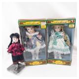 Soft Expressions Holiday Classics Porcelain Dolls (Lot of 3)