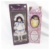 Decor & More Emily & Amy 14-inch Porcelain Dolls - Boxed Set of 2