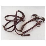 Brown Leather Horse Bridle with Bits & Reins