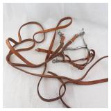 Brown Leather Horse Bridle with Bit & Reins