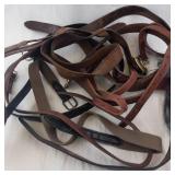 Assorted Leather Belts - Brown & Black, Mixed Widths