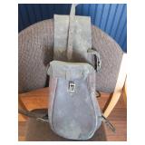 Saddle Bag - Vintage Leather with Front Flap Buckle