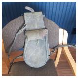 Saddle Bag - Vintage Leather with Front Flap Buckle