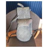 Saddle Bag - Vintage Leather with Front Flap Buckle