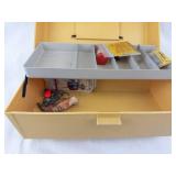 Plano Yellow Plastic Tackle Box with Divided Top Tray (Two-Tier)