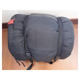 Columbia Sleeping Bag - Red Exterior, Black Base, Plaid Interior