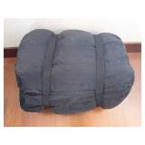 Columbia Sleeping Bag - Red Exterior, Black Base, Plaid Interior