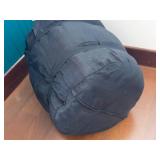 Columbia Sleeping Bag - Red Exterior, Black Base, Plaid Interior