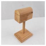 Miniature Dollhouse Furniture Set - Wooden Desk, Table and Chair & Silverware, Mailbox