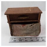 Miniature Dollhouse Furniture Set - Wooden Desk, Table and Chair & Silverware, Mailbox