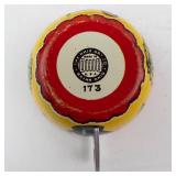 Ohio Art Co. Tin Children's Tea Set - Vintage Yellow/Red with Girl & Dog Motifs