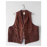 WAH Maker Frontier Classics Vintage Mens Western Vest - 2XT