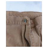 Carhartt Cargo Shorts - Size 40 Khaki, Zipper Fly & Belt Loops