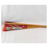 Huge Red Dragon Hand Fan with Wooden Spokes - Folding Chinese Fan