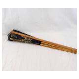 Dragon Hand Fan - Black Silk with Gold Foil Dragon Motif, Wooden Ribs